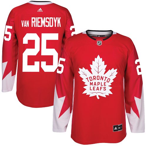 Adidas Maple Leafs #25 James Van Riemsdyk Red Team Canada Authentic Stitched NHL Jersey